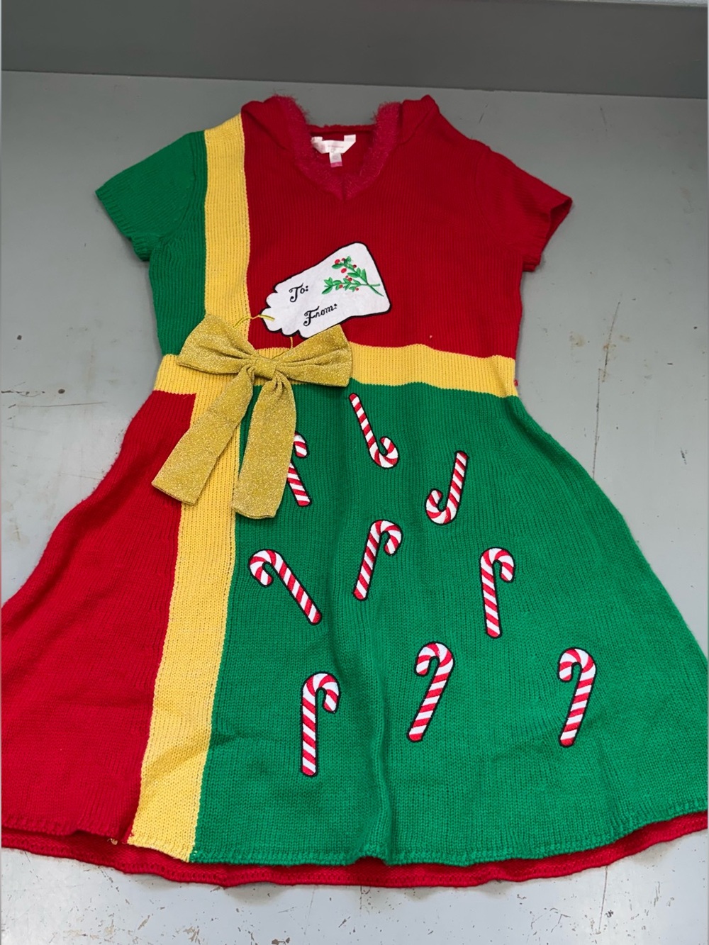 No Boundaries Festive Christmas Holiday Present Sweater Dress Size Medium